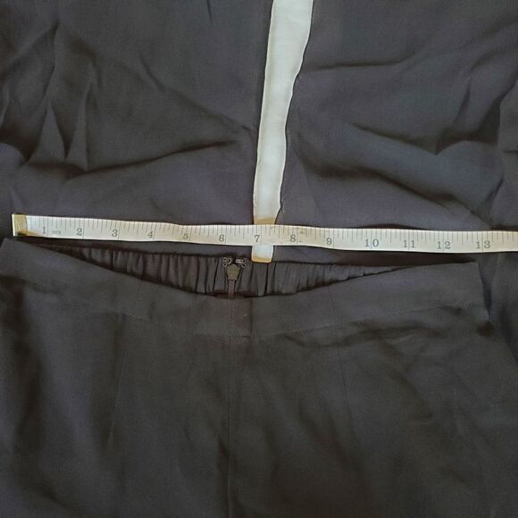 St. John Evening Georgette Silk Flare Pants Size 2 - Picture 9 of 12